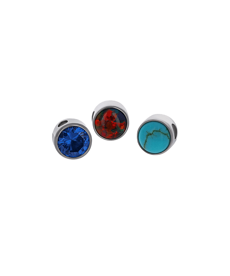 18K White Gold Captive Bezel End