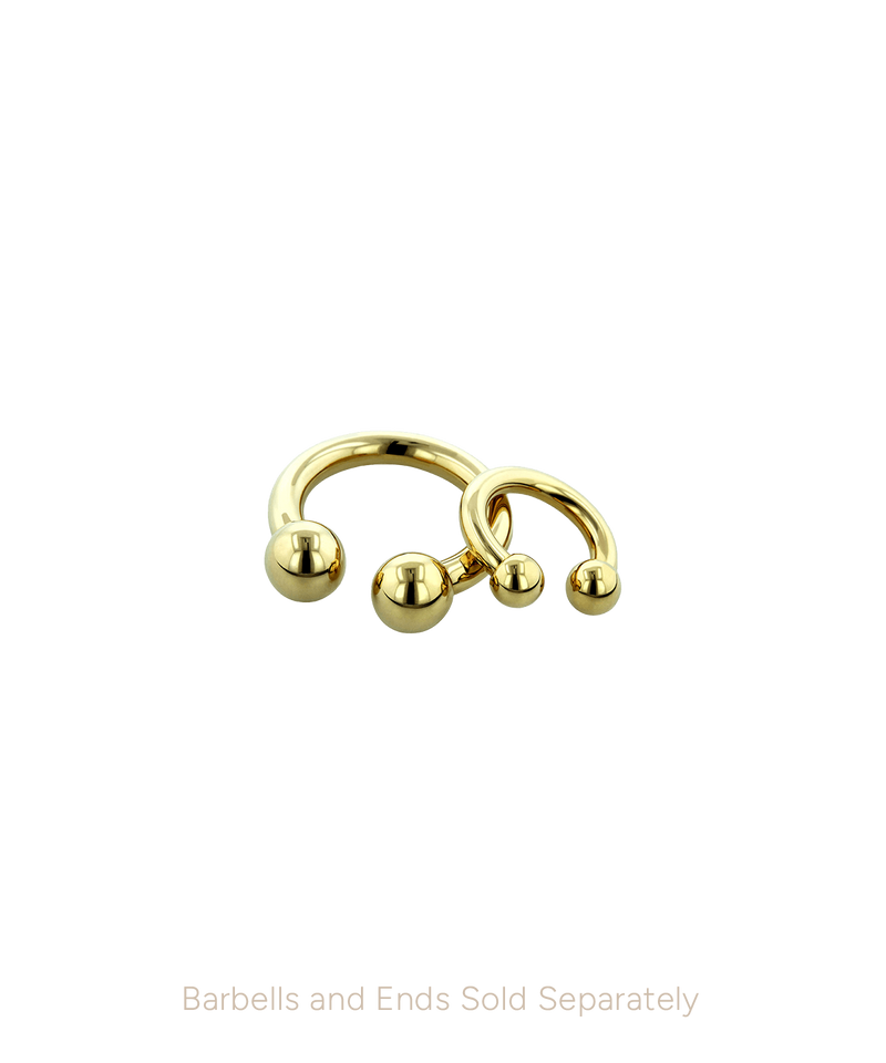 Threaded Circular Barbell Shaft - Gold