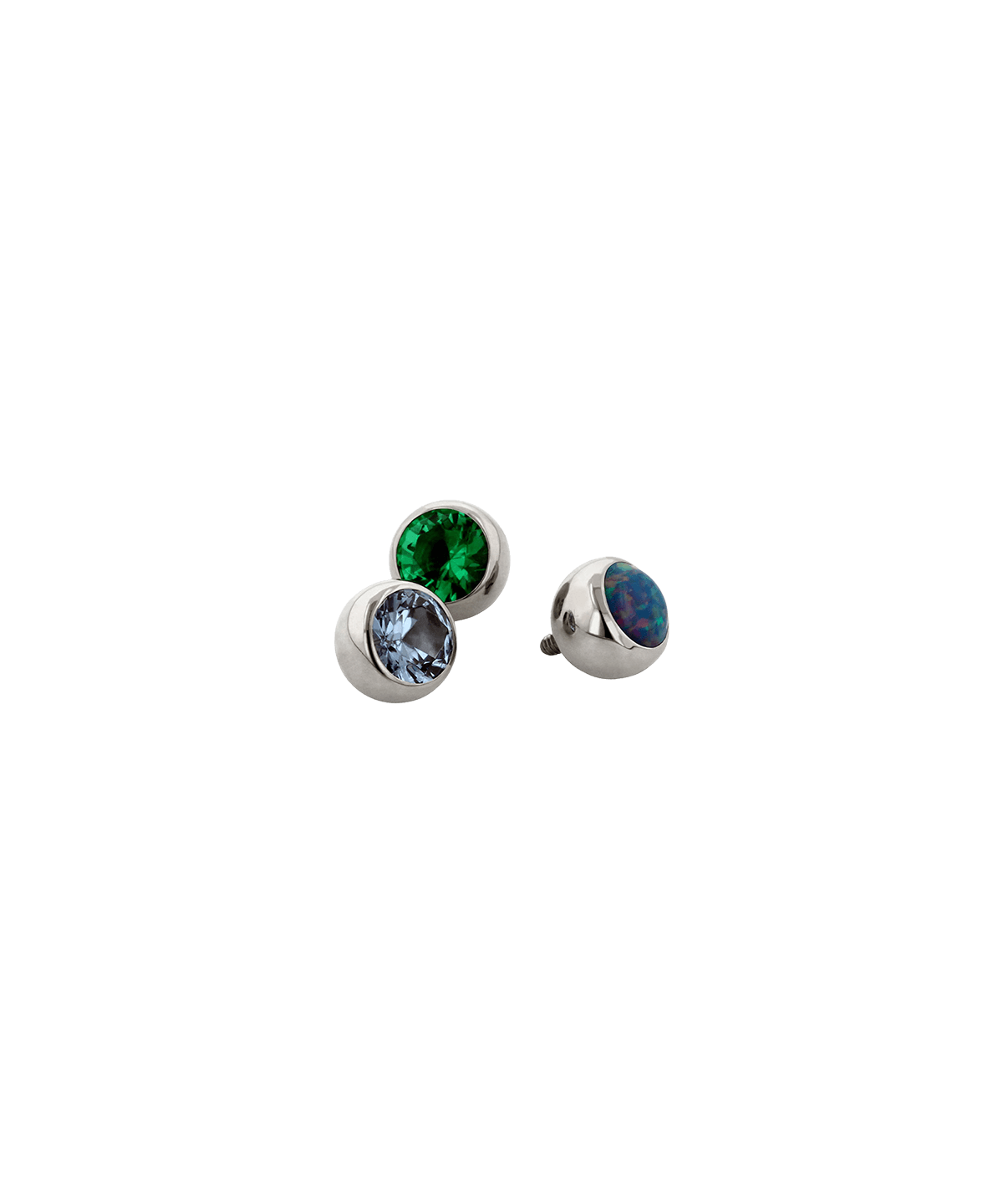 Stainless Steel Threadless Gem Ball End