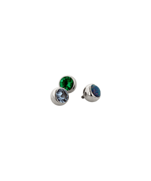 Titanium Threaded Gem Ball End