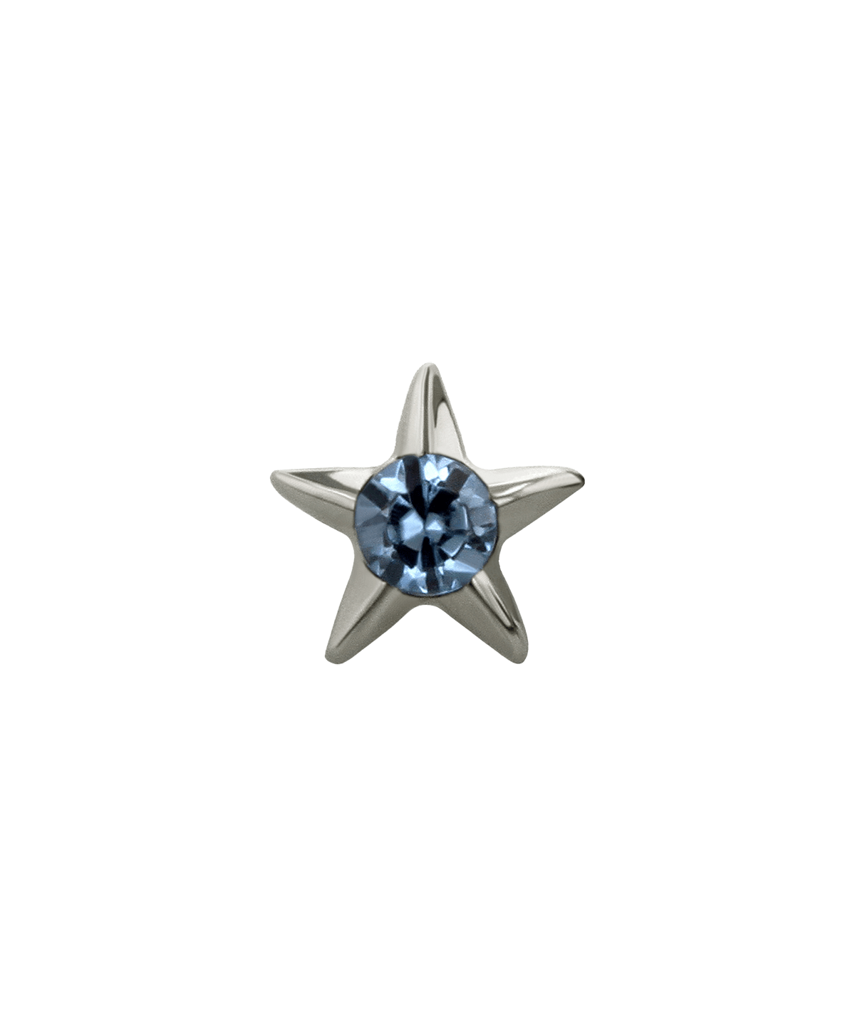 Threadless 25g Gemmed Star End