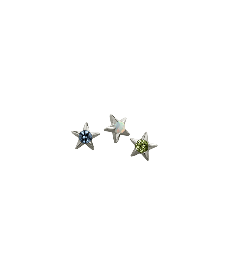 Threadless 25g Gemmed Star End