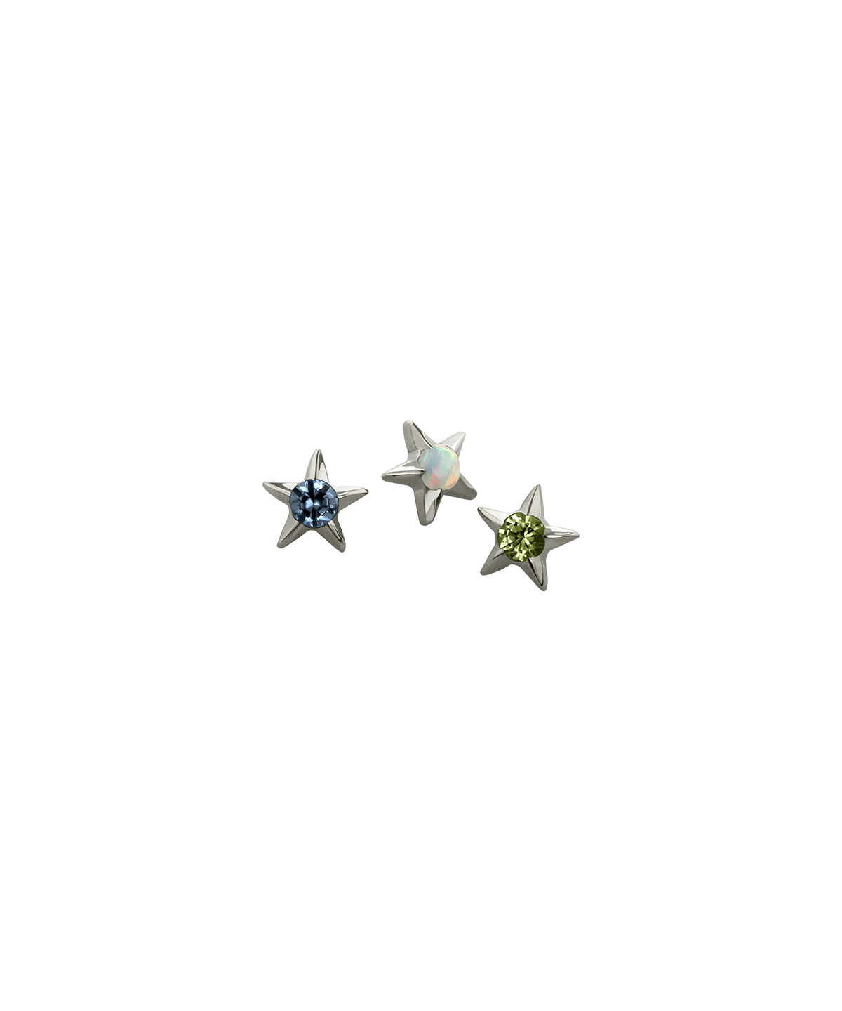 Threadless 25g Gemmed Star End