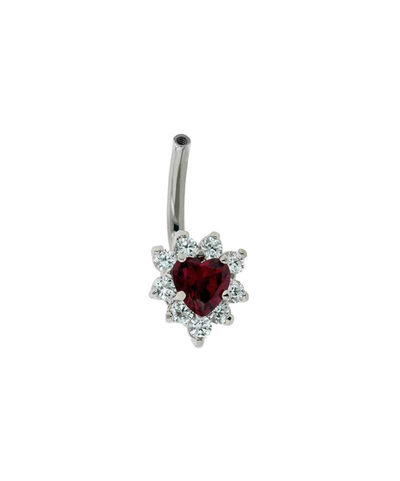Threaded Heart Cluster J Navel Curve Base