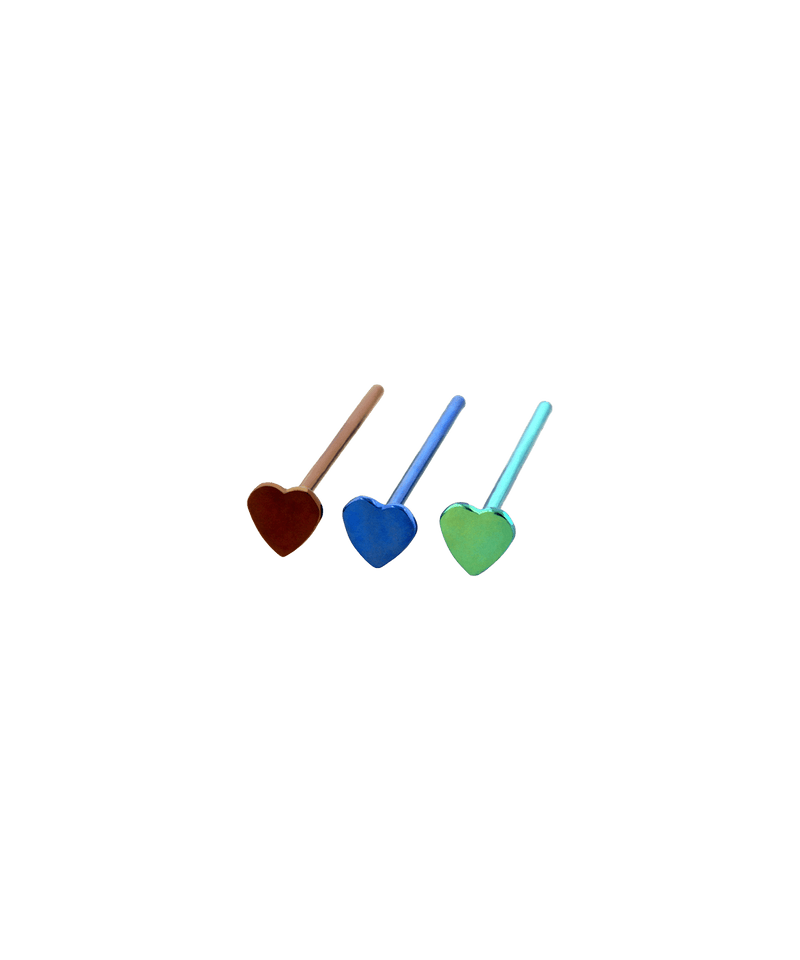 Threadless Heart Nostril Screws