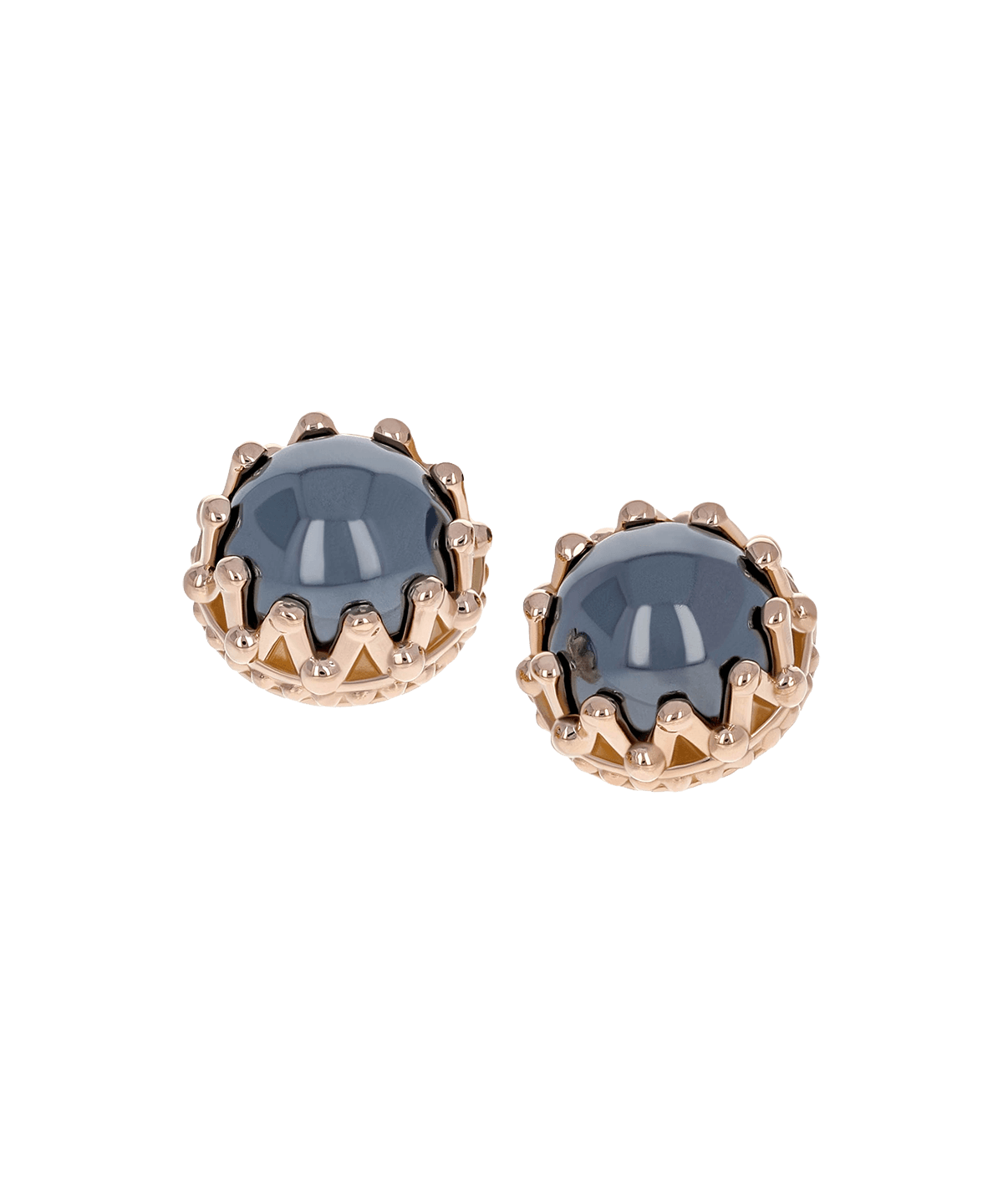 King End-Cabochon - 18K White Gold
