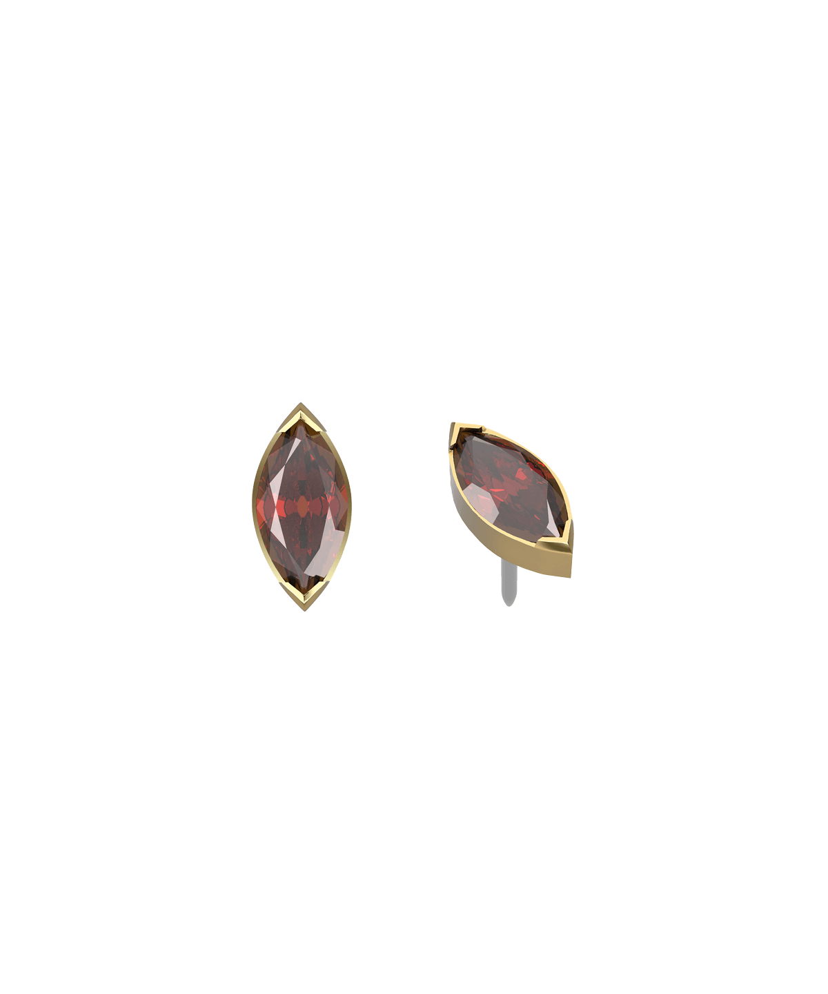 Threadless Marquise Bezel End