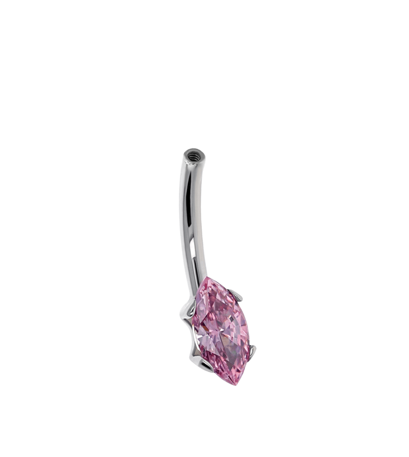 Threaded Marquise Navel Curve Base