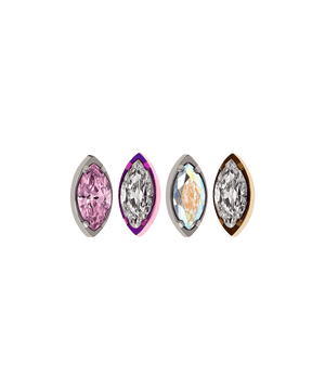 Threaded Marquise Bezel End