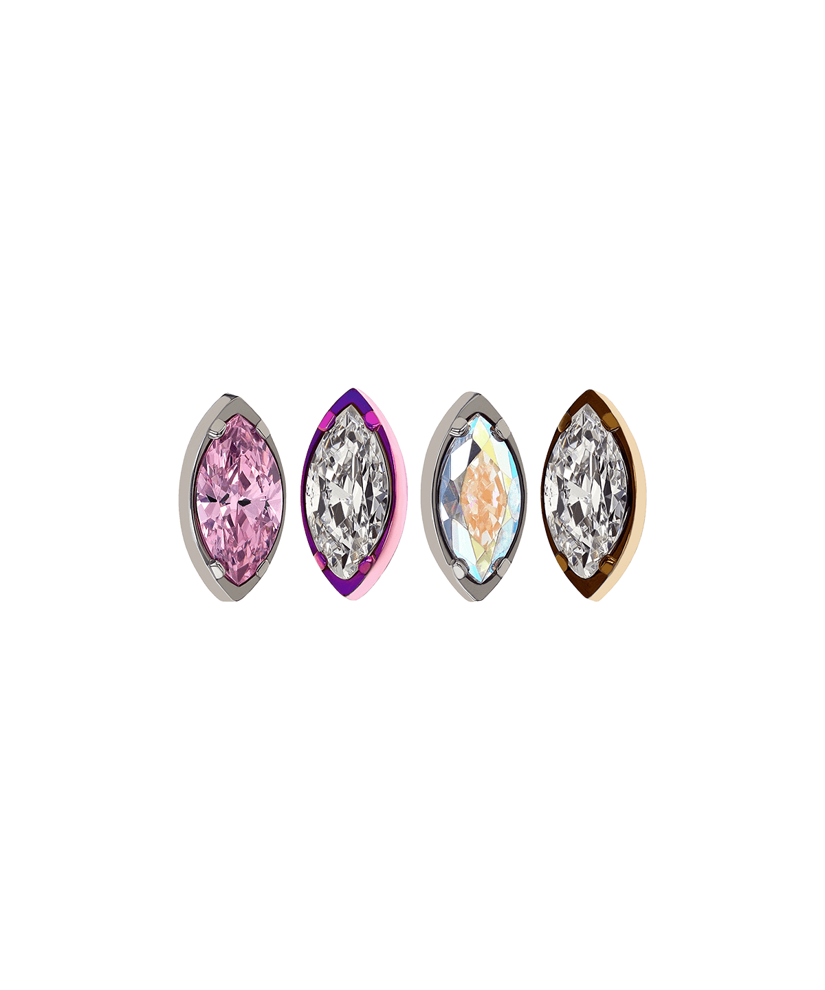 Threadless Marquise Bezel End