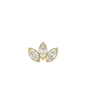 Marquise Fan With 3 Stones - Mini