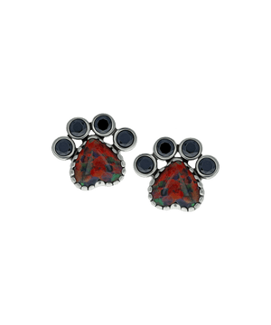 Threaded Opal Heart Paw End
