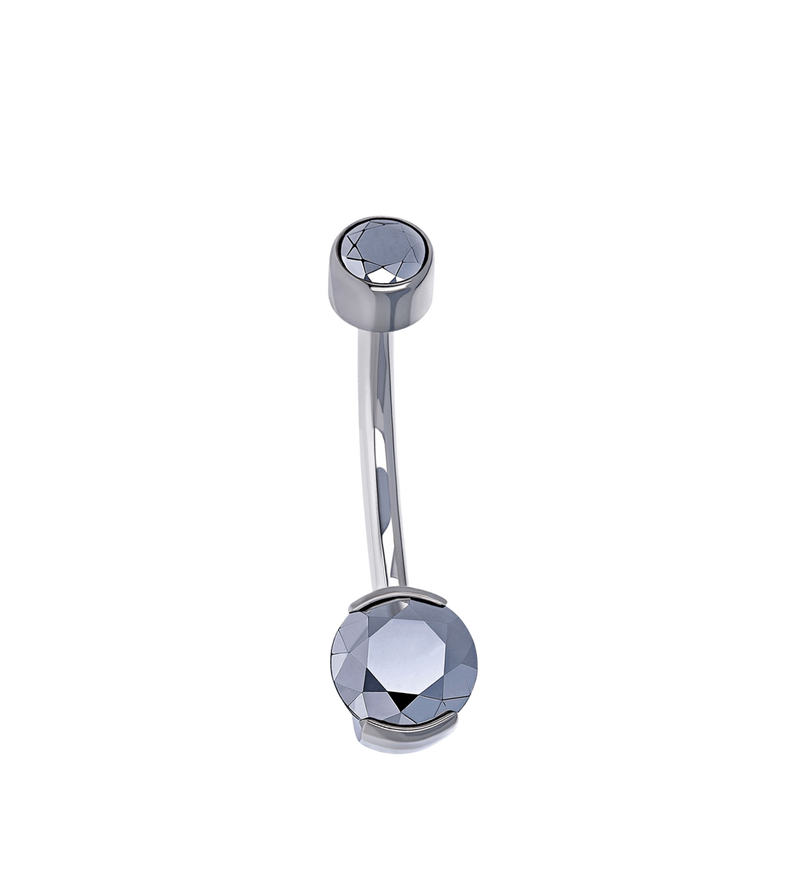 Threaded Mini Partial Bezel Navel Curve