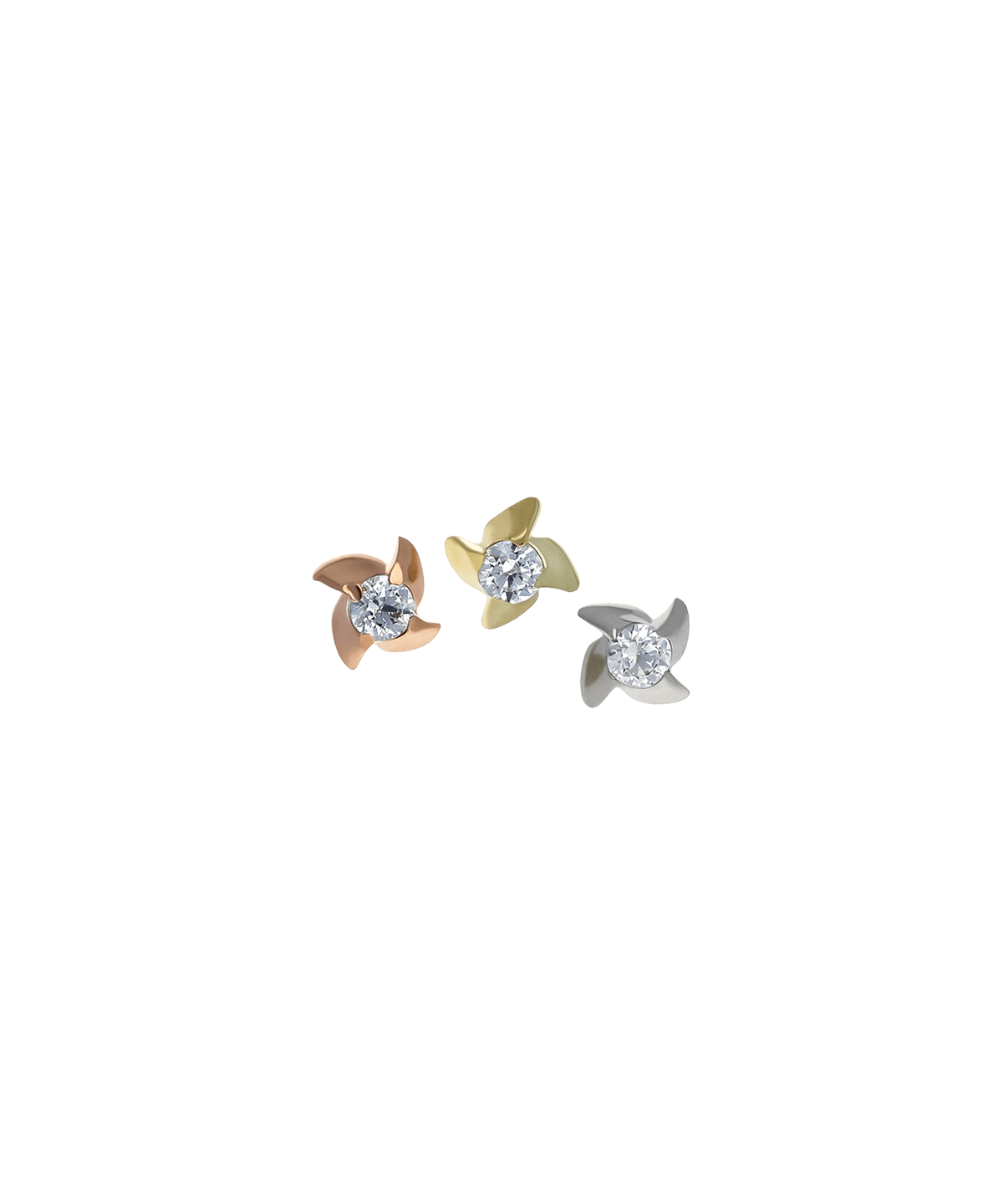 Threaded Right Pinwheel End - 4 Blade