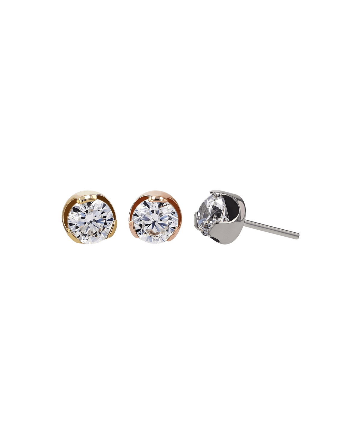 Threaded Prong Set Gem End-Faceted